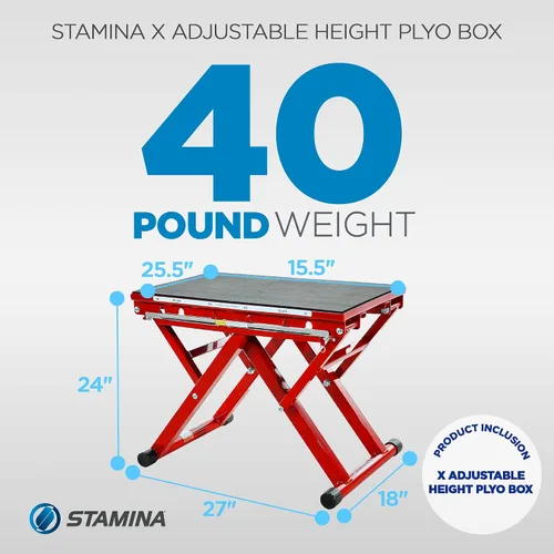 Miniatura 4 de Stamina X, caja Plyo de altura ajustable 12" to 24" Adjustable Height Plyo Step Up Exercise Box for home workouts; Access to müüv; Non-Slip