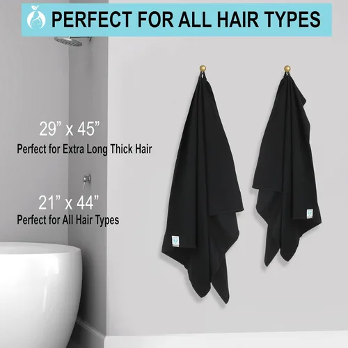 Miniatura 5 de Hair RePear Toalla de algodón antiencrespamiento para el cabello que mejora el cabello natural sano, rizado rizado ondulado o liso, todo