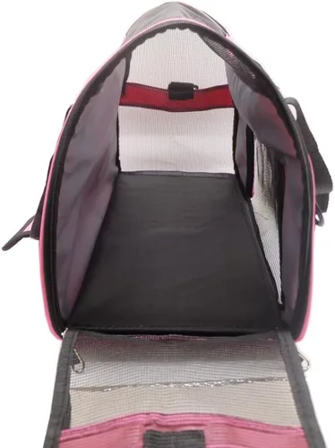 Miniatura 4 de ZaneSun Transportador para gatos, transportador de viaje para mascotas de lados suaves para gatos, perros y cachorros, bolsa plegable portátil