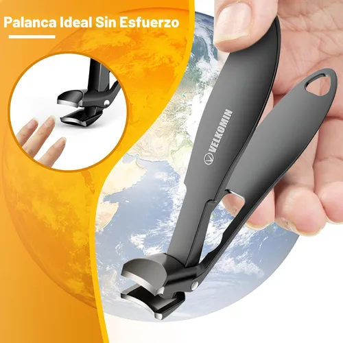 Miniatura 5 de Cortaúñas para personas mayores, cortaúñas de cabeza curva de mango largo con atrapador, ultra afilado, resistente para uñas gruesas, diseño