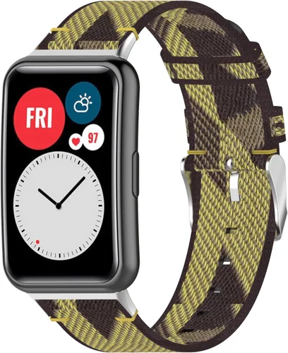 Miniatura 7 de Pulsera de nailon compatible con Huawei Watch Fit, Watch Fit New, Watch Fit New Edición Especial B39, correa de repuesto de silicona suave