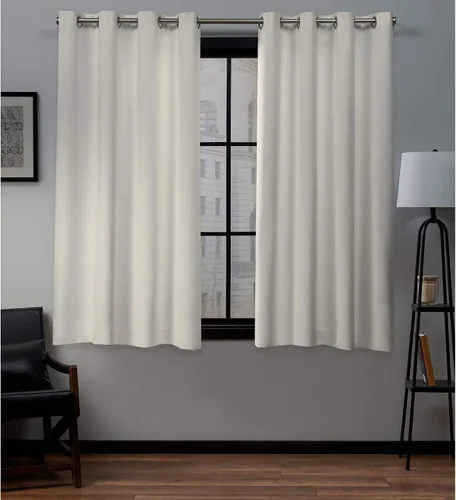 Miniatura 32 de Exclusive Home Curtains - Par de paneles de cortinas, modelo Academy, con ojales para bloqueo total de luz Blanco