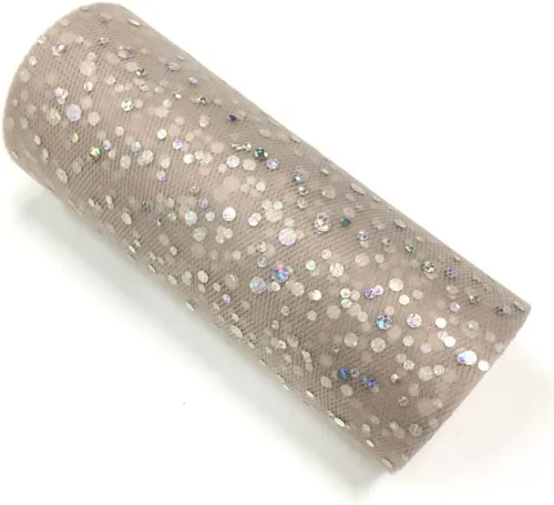 Miniatura 47 de Rollo de tul con lentejuelas con purpurina, decoración de boda, suministros de organza para fiestas de cumpleaños, carrete de tela, vestido tutú