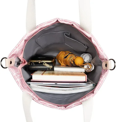 Miniatura 3 de KALIDI - Bolso grande de lona para mujer bolso de hombro cruzado bolso de mano casual bolso de trabajo