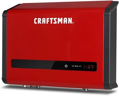 CRAFTSMAN Calentador de agua eléctrico sin tanque de 24 kW, 240 voltios, 3.74 GPM, tecnología auto-modulante multiaplicación para toda la casa, agua