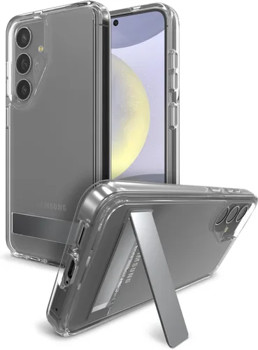 Miniatura 22 de ZAGG Crystal Palace - Funda para Samsung Galaxy S25 con función atril, transparente, protección contra caídas de 13 pies, antiamarilleo, reforzado
