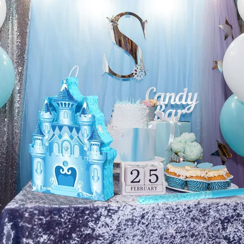 Miniatura 6 de Piñata de invierno con temática del país de las maravillas con murciélago con los ojos vendados para invierno, princesa, fiesta de cumpleaños