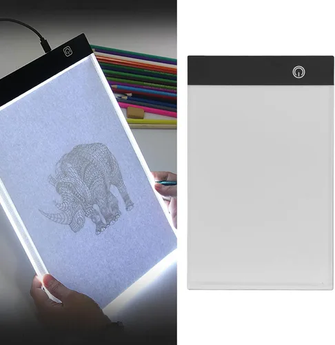 Miniatura 4 de Huleo Almohadilla de luz LED, almohadilla de luz de trazado A5, caja de luz de almohadilla de rastreo de artcrafts, 3 niveles de brillo, tablero