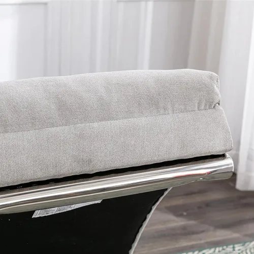 Miniatura 8 de Sillón de masaje, sofá reclinable eléctrico de lino con control remoto, silla tapizada con función de masaje y calor lumbar para oficina o sala