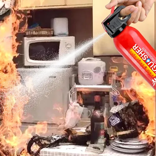 Miniatura 7 de Extintor de incendios mejorado para el hogar, paquete de 4 extintores de incendios de automóvil con soporte, extintores de incendios de cocina