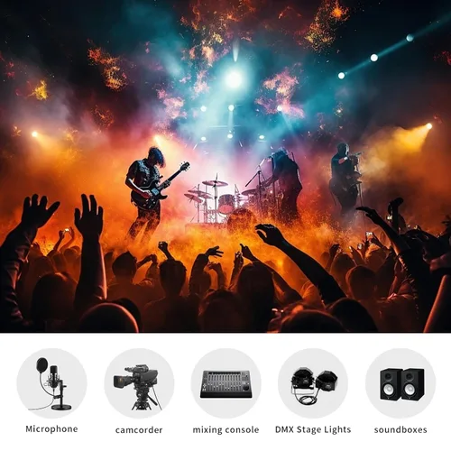Miniatura 7 de Paquete de 2 cables adaptadores XLR profesionales de 3 pines macho a DMX de 5 pines hembra de 12 pulgadas para control de iluminación, micrófonos