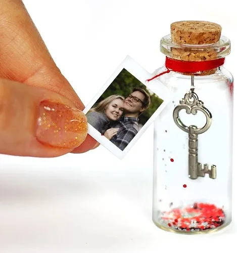 Miniatura 18 de Kseniya Revta Mensaje romántico en una botella para regalar a tu novio o novia - Tarro de los deseos con una tarjeta para tu esposo o esposa