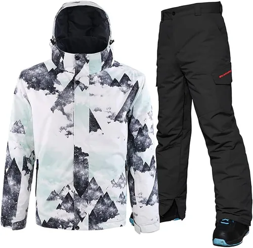 Miniatura 16 de HOTIAN Mens Ski Jackets Waterproof Snowsuits Insulated Outdoor Winter Coats