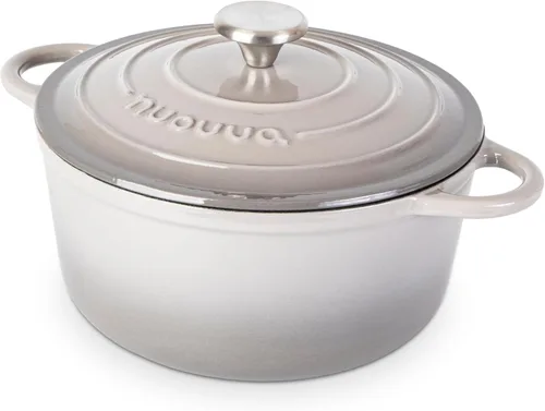 Miniatura 50 de Nuovva Olla Holandesa de Hierro Fundido Esmaltado con Tapa – Cazuela Antiadherente de 6.4 Cuartos – Resistente y Apta para Horno hasta 500°F