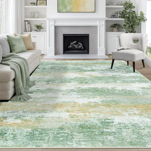 Miniatura 104 de 5x7 Area Rugs for Living Room Rug Washable: Abstract Rug for Dining Room Bedroom Carpet Non Slip 5 by 7 Indoor Modern Nursery Home Office Beige