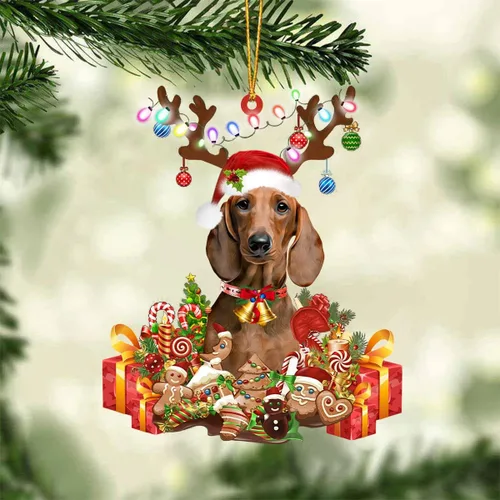 Miniatura 35 de Nazenti Adorno de Navidad personalizado de reno de Alaskan Malamute – Adorno de perro personalizado para amantes de las mascotas, acrílico plano