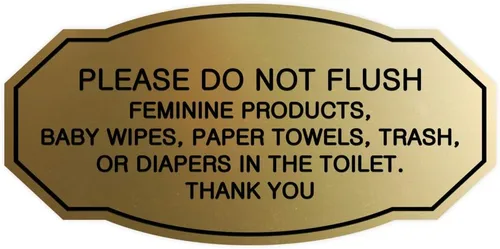 Miniatura 25 de Signs ByLITA Letrero de etiqueta victoriana Please Do Not Flush (Lt Gray), pequeño, 1 paquete Gris claro