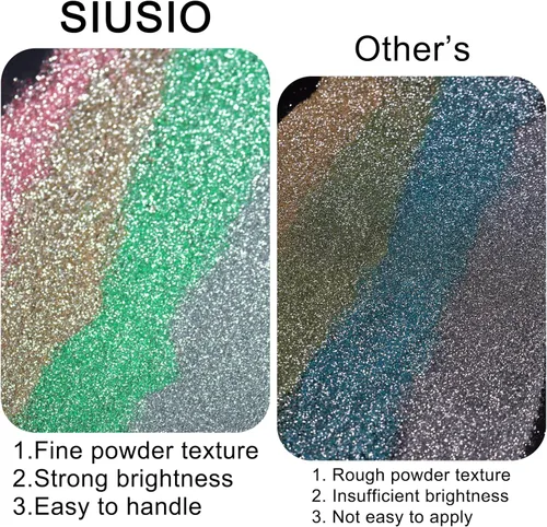 Miniatura 4 de Juego de polvo reflectante con purpurina, 8 colores de diamantes, polvo brillante, azúcar, pigmento de inmersión de uñas, suministros de uñas