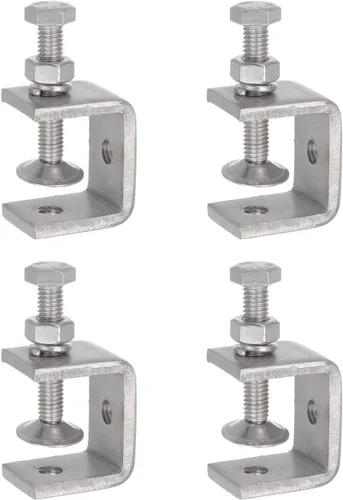 Miniatura 6 de uxcell Abrazadera en C de acero inoxidable con apertura de mandíbula de 0.79 pulgadas de ancho para carpintería soldadura edificio montaje doméstico