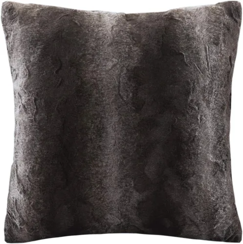 Miniatura 10 de Madison Park Zuri Almohadas Decorativas de Piel Sintética con Rayas Ombré Ultra Suaves de Lujo para Sofá y Cama con Relleno, 20x20 pulgadas, Gris