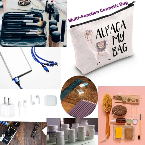 Miniatura 3 de TSOTMO Bolsa de alpaca Regalo de llama Alpaca My Bag Bolsa de maquillaje de viaje Bolsas de aseo para amantes de los animales de llama Alpaca Dueño