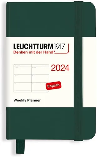 Miniatura 14 de LEUCHTTURM1917 - Agenda semanal 2024 con folleto adicional, bolsillo (A6) tapa dura, azul marino (1 de enero - 31 de diciembre de 2024)