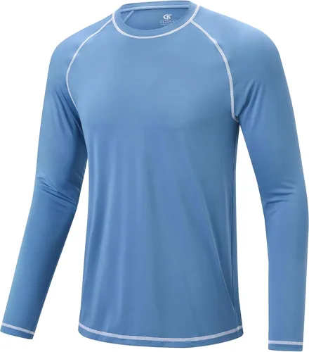 Miniatura 19 de Camisetas de natación de manga larga para hombres Rashguard UPF 50+ Camisa de protección solar UV Atlética Entrenamiento Correr Senderismo Camiseta