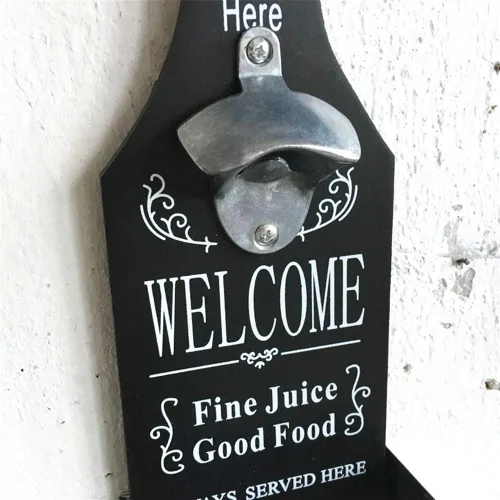 Miniatura 9 de Abrebotellas de pared con forma de cerveza de estilo vintage, abrebotellas montado en la pared, atrapador para hombre, cueva, cocina, bar, pub, 1
