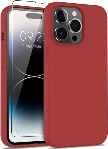 Miniatura 10 de DEENAKIN Funda compatible con iPhone 14 Plus con protector de pantalla, funda mejorada para cámara, goma de gel de silicona suave probada contra