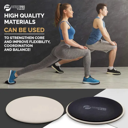 Miniatura 6 de Limm Deslizadores de núcleo para entrenar – Deslizadores de ejercicio fitness, estabilidad, abdominales, piernas y cuerpo completo (juego de 2)