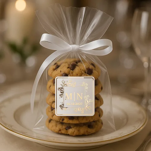 Miniatura 7 de Calcomanías de boda con monograma personalizadas, etiquetas cuadradas de iniciales personalizadas para invitaciones, sellos de sobre, recuerdos