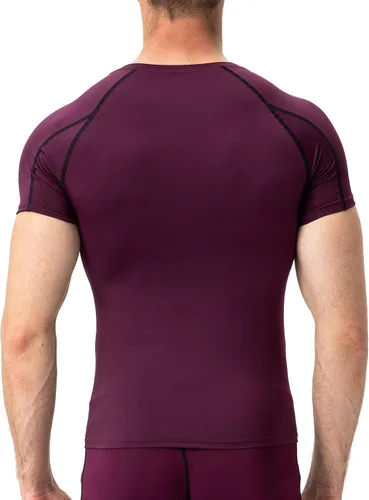 Miniatura 3 de Camisas de compresión para hombre, camiseta de entrenamiento de manga corta, camisetas de secado fresco, camiseta deportiva para correr