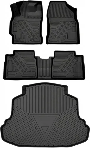 Miniatura 17 de YQ Alfombrillas para Toyota Tundra CrewMax Cab 2022-2026, TPE para todo tipo de clima, juego completo de 2 filas delanteras y traseras para Tundra