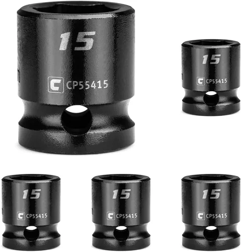 Miniatura 20 de Capri Tools - Llave de vaso de impacto corto de 27 mm, 1/2 pulg. de conducción, 6 puntos, métrica