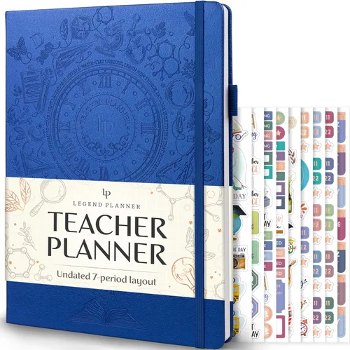Planificador para Maestros Legend – Libro de Planes de Lecciones Sin Fecha para Maestros con Calendarios Semanales y Mensuales - Organización del