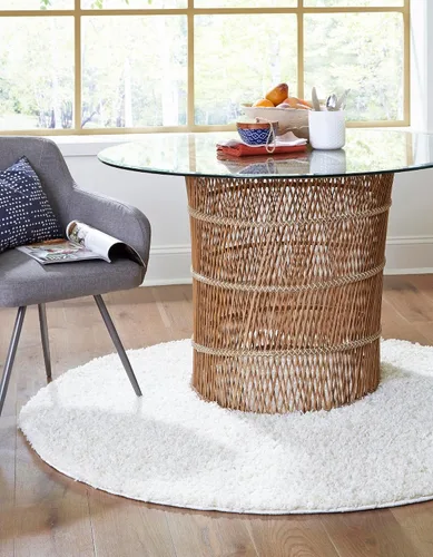 Miniatura 3 de Unique Loom - Alfombra de área de la colección Solid Shag (124 cm de diámetro, blanco nieve)