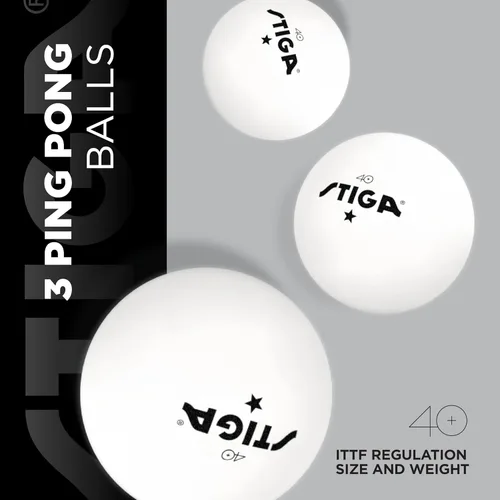 Miniatura 4 de STIGA Juego de red de ping pong retráctil todo en uno, incluye 2 paletas de ping pong, 3 bolas de 1 estrella, bolsa de almacenamiento de malla, se