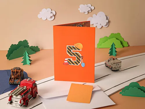 Miniatura 5 de Liif Tarjeta de cumpleaños emergente 3D para niño de 5 años, sobre incluido