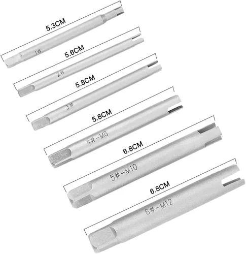 Miniatura 2 de Fafeicy Removedor de tornillos pelados, juego de extractor de grifos, removedor de grifos de cabeza rota de acero de alta velocidad, juego