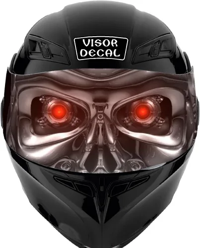 Miniatura 3 de GRAPHIX EXPRESS Calcomanía gráfica para visera de robot, casco compatible con: Icon Shoei Bell HJC Scorpion AGV V2 (robot V07)