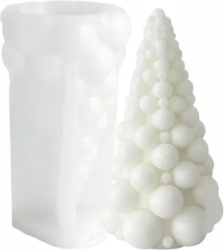 Miniatura 12 de 4PCS Moldes de Silicona para Árbol de Navidad, Moldes de Velas 3D para Hacer Velas Perfumadas, Jabón Hecho a Mano, Bomba de Baño, Barra de Loción, 4