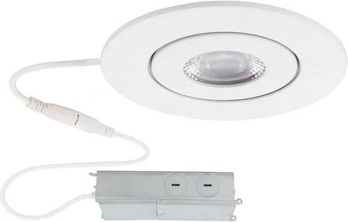 WAC Lighting Lotos - Luz LED empotrable redonda ajustable de 2 pulgadas, 3000K blanco cálido, 6W, 530 lúmenes, clasificación IC hermética, 120V-277V