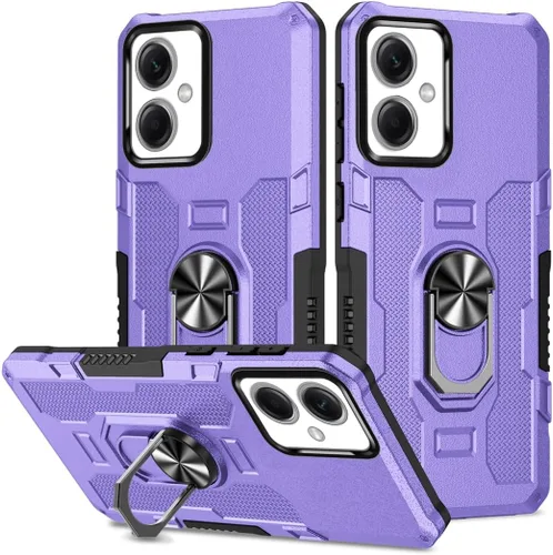 Miniatura 39 de Funda para Xiaomi Redmi Note 12 Pro 5G/Xiaomi Poco X5 Pro 5G Metal CD Patrón Anillo Titular Funda Teléfono Móvil Funda Protectora Anti-Caída Negro