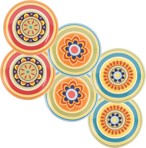Miniatura 12 de Bico Blossom Symphony - Juego de 6 platos pequeños de 6 pulgadas de cerámica para aperitivos, postres, para bocadillos, ensaladas, decoración