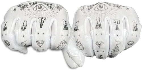 Miniatura 3 de Battle Sports - Guantes de fútbol americano para receptor abierto con dorso de mano, ultraadherentes y con agarre, antideslizantes, para adultos