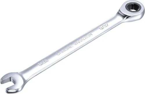 uxcell Llave combinada de trinquete de 9/32 pulgadas SAE 72 dientes Herramientas de llave de trinquete de 12 puntos, Cr-V