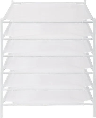 Miniatura 9 de STO STO Estante de secado de suéter, paquete de 2 estantes apilables de malla para secado de ropa, para suéteres, calcetines, juguetes, color blanco