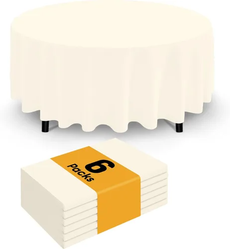 Miniatura 91 de Smiry - Juego de 6 manteles desechables, 54 x 78 pulgadas, manteles impermeables rectangulares para fiestas, cubierta de mesa de plástico