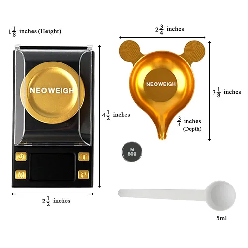 Miniatura 3 de Escala de miligramo, escala mg 1.76 oz x 0.00 oz, bandeja de polvo antiadherente, 0.02 granos x 771 gn, escala de polvo para recargar cápsulas