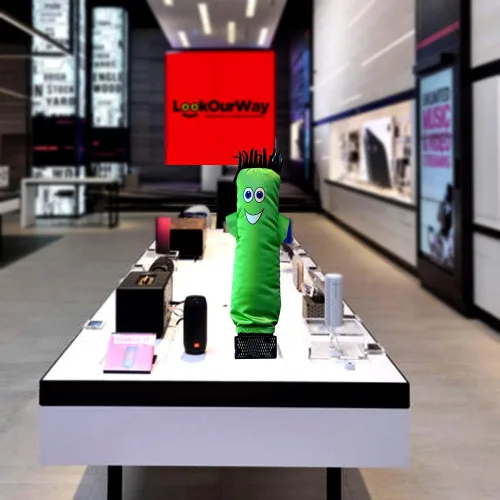 Miniatura 2 de LookOurWay Air Dancers Juego de Hombre de Tubo Inflable Mini - Tipo Inflable Ondulante Loco de 29" con Soplador para Publicidad de Escritorio - Verde